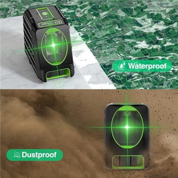 Self-leveling Laser Level - Huepar Box-1G 150ft/45m Outdoor Green Cross Line - Picture 6 of 6
